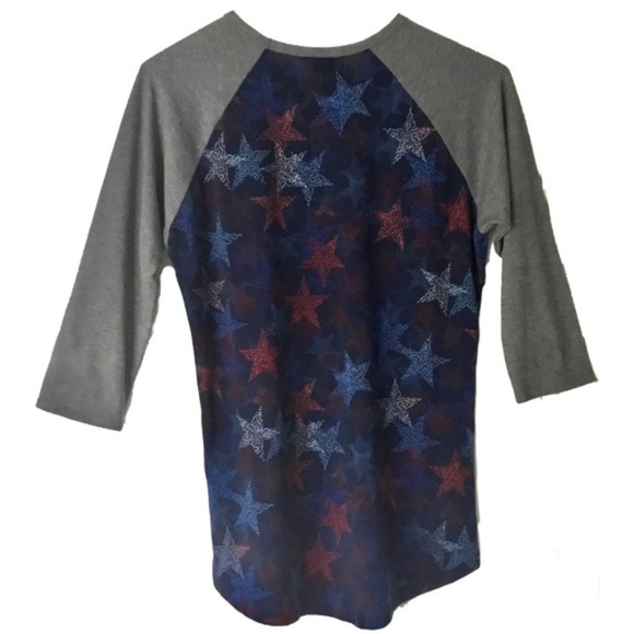 Lularoe Randy Stars America Baseball Tee - Picture 2 of 4